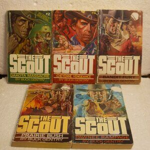 Vintage Lot of 5 Buck Gentry The Scout Western Novels